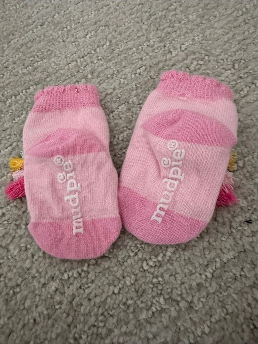 Mud Pie Pink Unicorn Tassel Baby Socks
